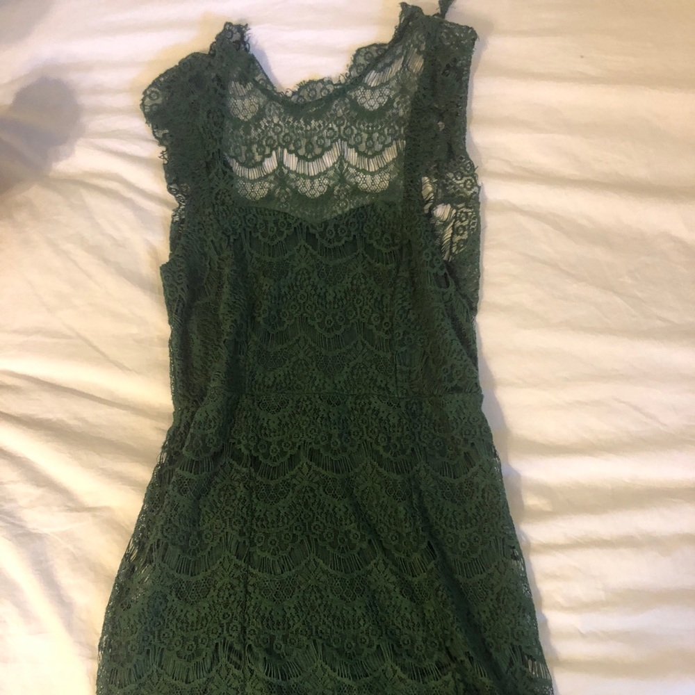 Free People Green Lace Dress
